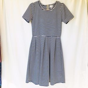 LuLaRoe: Amelia Navy and White Stripes